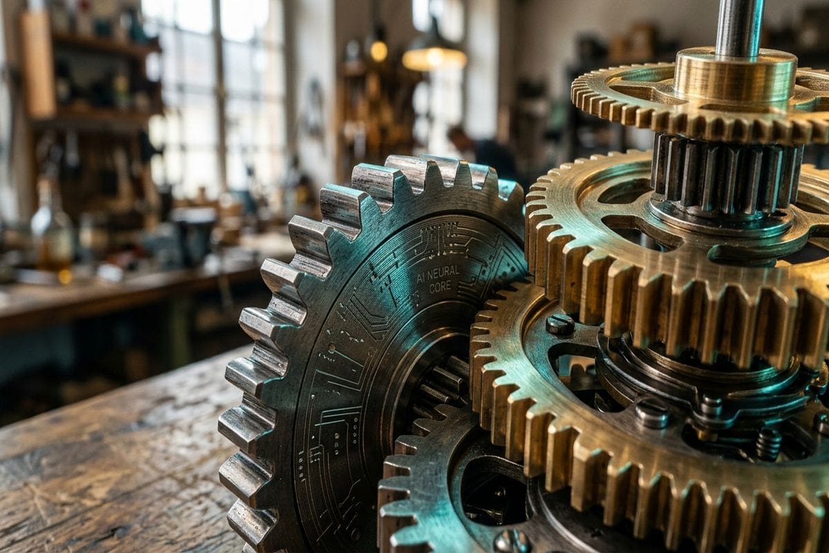 Agence automatisation IA : workflow visuel connectant LLM et applications métier