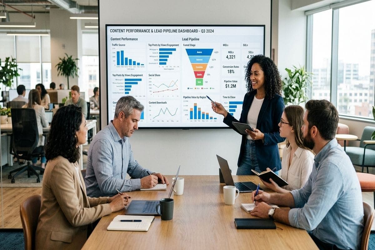 agence rédaction web suivi KPI et pipeline de contenu PME