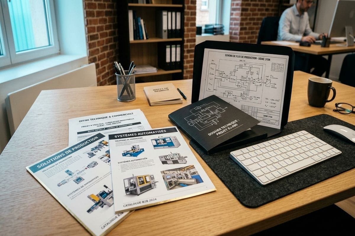 Agence web niort — atelier de tôlerie laser PME industrielle Deux-Sèvres devant écran catalogue technique