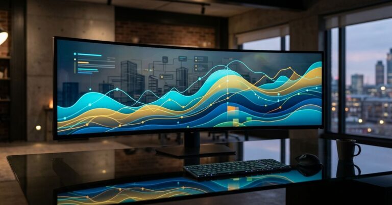 seo agence web : tableau de bord analytics montrant la progression du trafic organique sur 12 mois