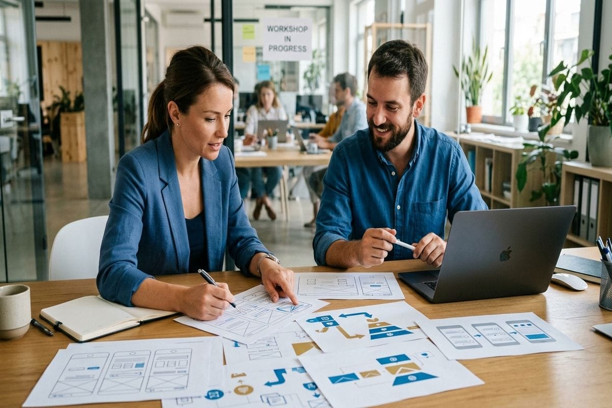 copywriter job atelier PME autour d'une page de vente