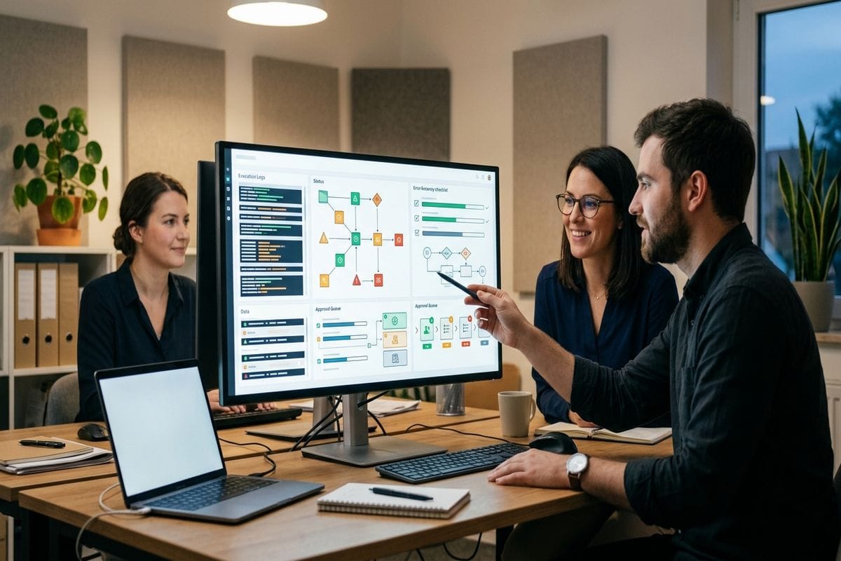 n8n workflow tableau de controle et erreurs PME