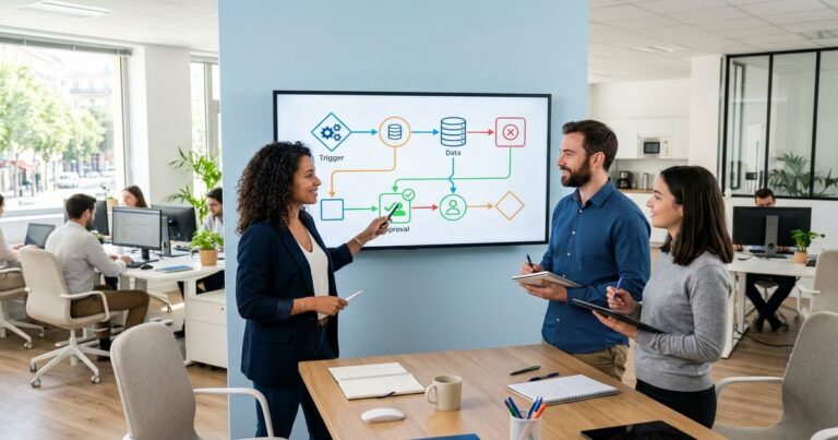 n8n workflow processus PME avec controles